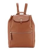 Le Foulonne Medium Leather Backpack