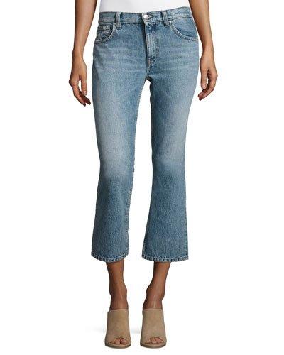 Freya Cropped Flare Jeans, Denim