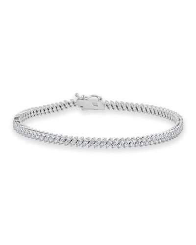 14k Two-row Diamond Tennis Bracelet