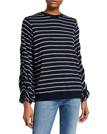 Wild Things Striped Sweater W/ Ruched