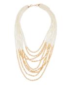 Multi-strand Pearly-half Necklace