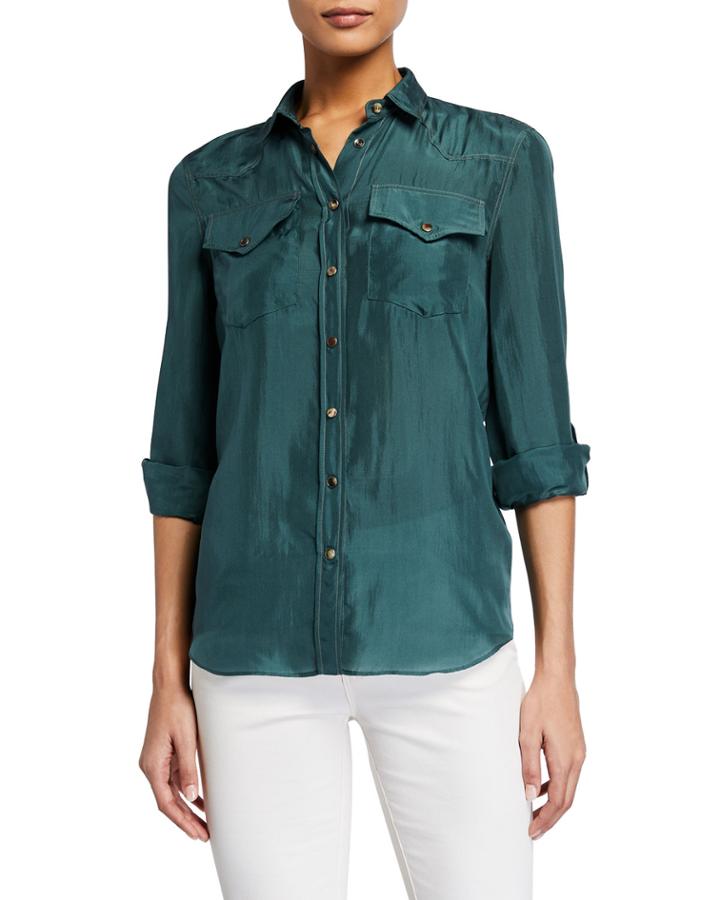 Silk Western Blouse