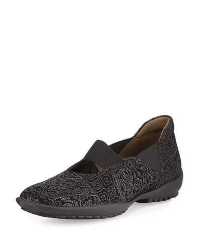 Aleece Athleisure Suede Flat, Black