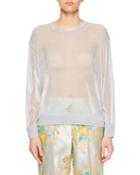 Jewel Metallic Knit Crewneck