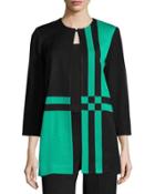 Jordan Geometric-print Jacket, Jade/black