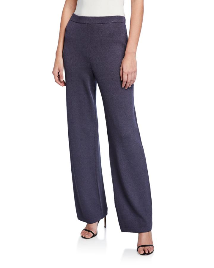 Wool-blend Santana Knit Stove-cut Pants