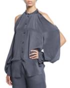 Haynes Cold-shoulder Button-front