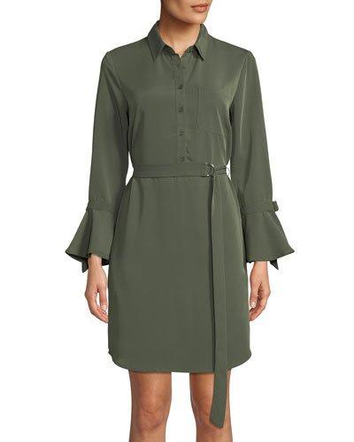 Belted Bell-sleeve
