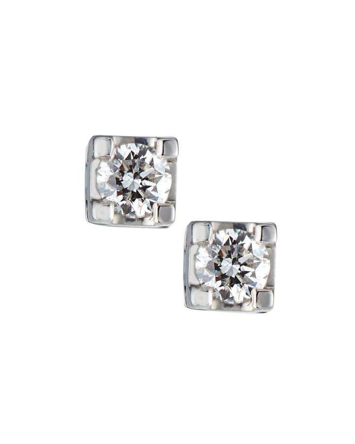 18k White Gold Diamond Square