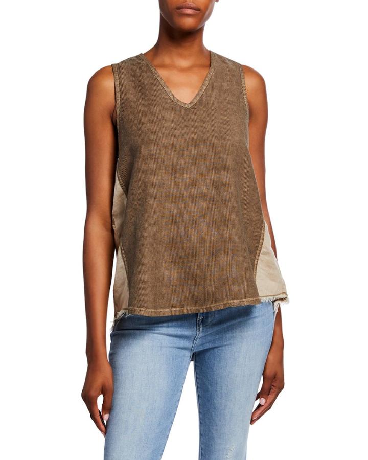 Walnut Grove V-neck Frayed