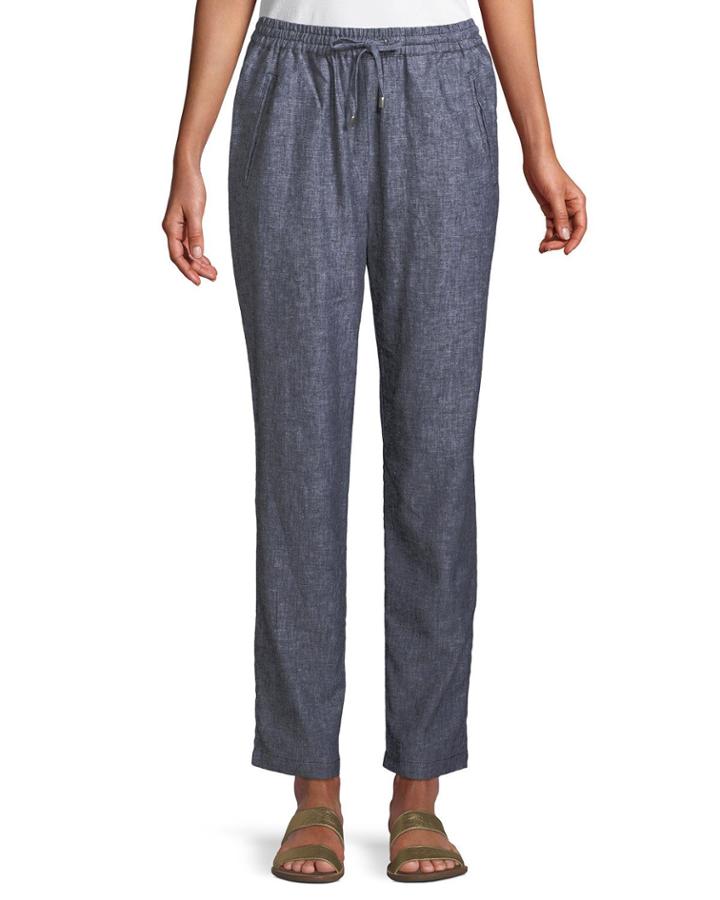 Pemmy Linen Herringbone Trousers