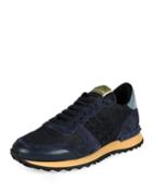 Colorblock Suede Lace-up
