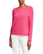 Ribbed Stretch-knit Pullover Top