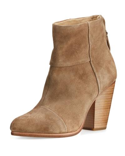 Classic Newbury Suede Ankle Boot, Camel
