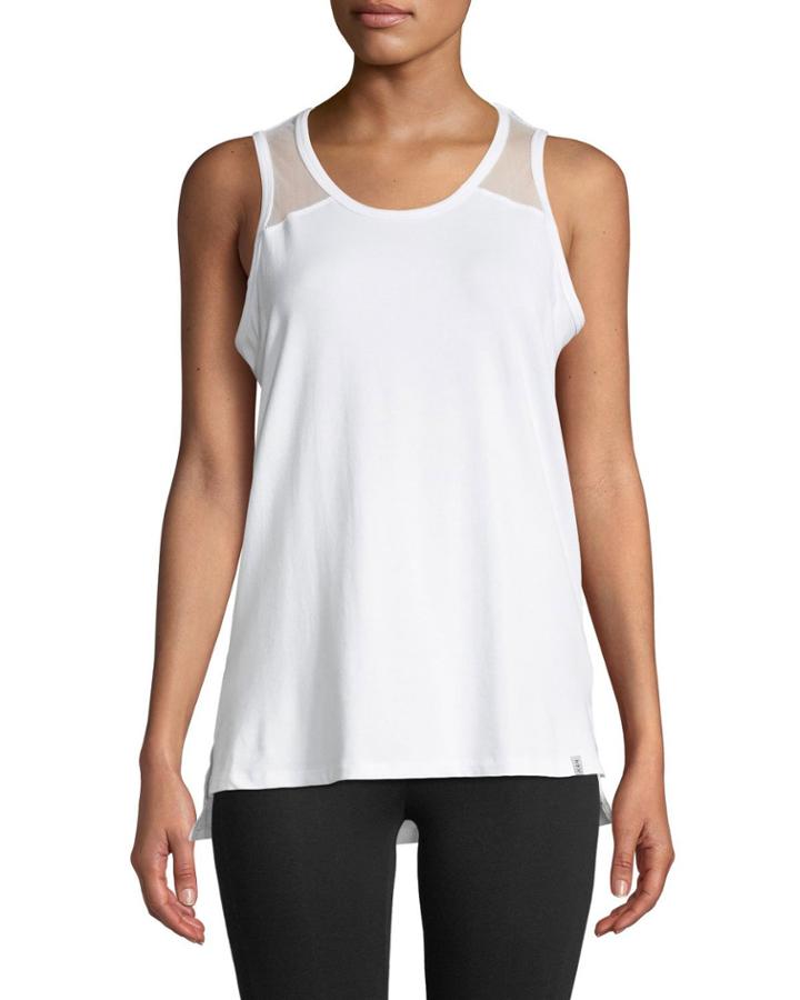 Spliced Mesh Jersey Tank