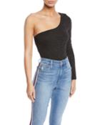Alina Speckled One-shoulder Bodysuit