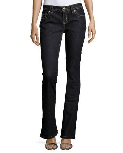 Mid-rise Boot-cut Jeans, Dark Rinse