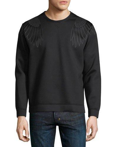 Wing-graphic Scuba-knit