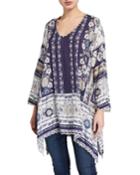 Zinna Floral-print Scalloped Blouse