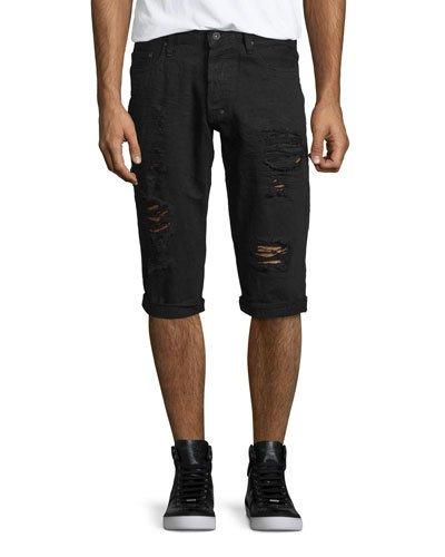 Distressed Slim-fit Denim