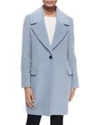 Wool-blend One-button Coat
