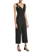 Sleeveless Wide-leg Cropped Jumpsuit