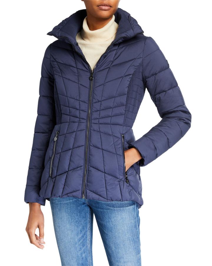 Packable Jacket With Gunmetal Trim