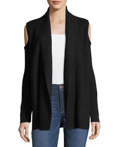 Cold-shoulder Knit Cardigan
