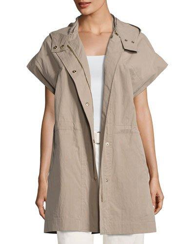 Short-sleeve Hooded Anorak Jacket
