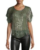Everest Sequin-striped Blouse