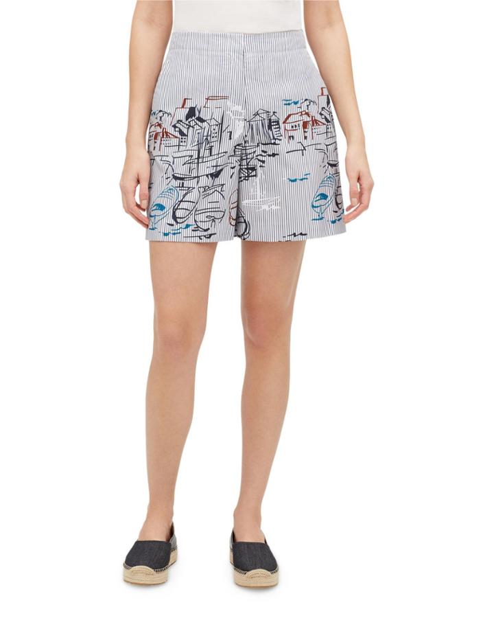 Ryerson Lido-print Striped High-waist
