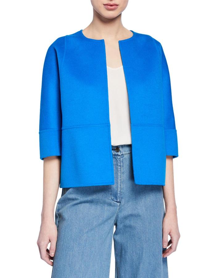 Cookie Wool-blend Open Front Jacket