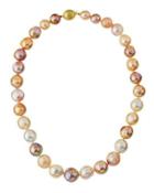 14k Baroque Multicolor Freshwater Pearl Necklace,