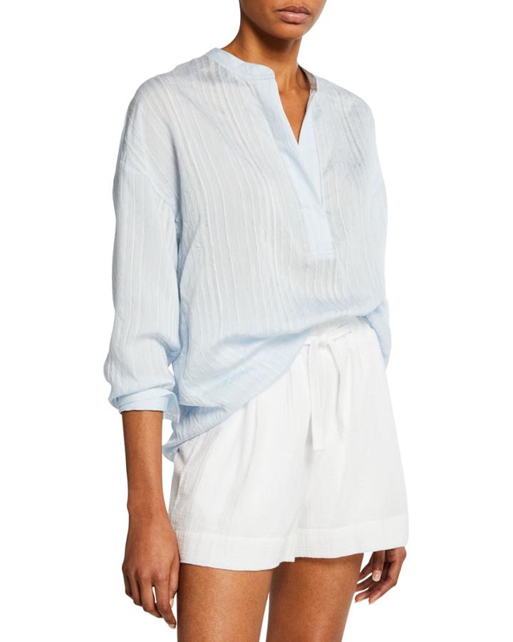 Drapey Striped Pullover Tunic