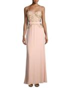 Sweetheart Embellished Gown, Apricot