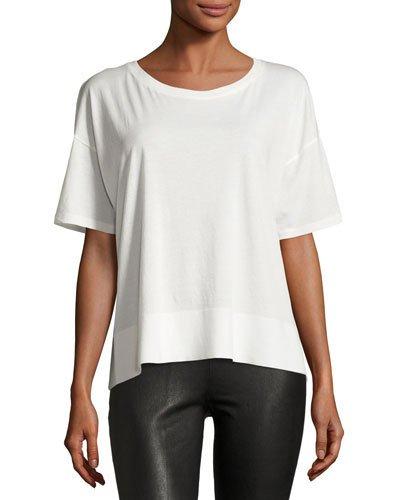 Round-neck Short-sleeve Cotton Tee