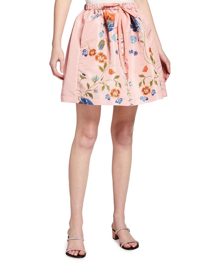 Floral-print Mini Circle