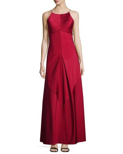 Sleeveless Halter Ball Gown