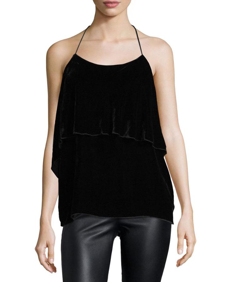 Marybeth Tie-neck Layered Ruffle Top