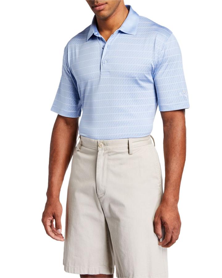 Men's Striped Opti-vent Open Mesh Polo