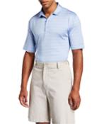 Men's Striped Opti-vent Open Mesh Polo