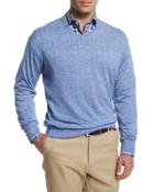 Wool-linen V-neck