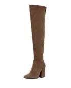 Clarice Stretch-suede Knee-high Boot