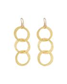 Textured 3-circle Earrings