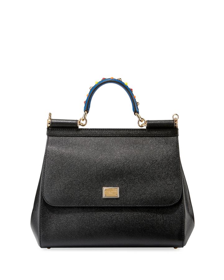 Sicily Medium Leather Tote Bag