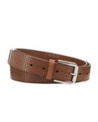 Pierced Leather Belt, Brown