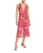 Tina Crisscross Bandana Print Jumpsuit