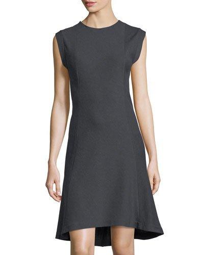 Cap-sleeve Jersey High-low Dress