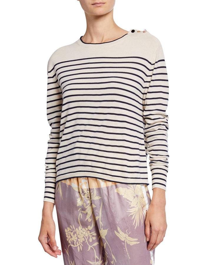 Striped Crewneck Virgin Wool