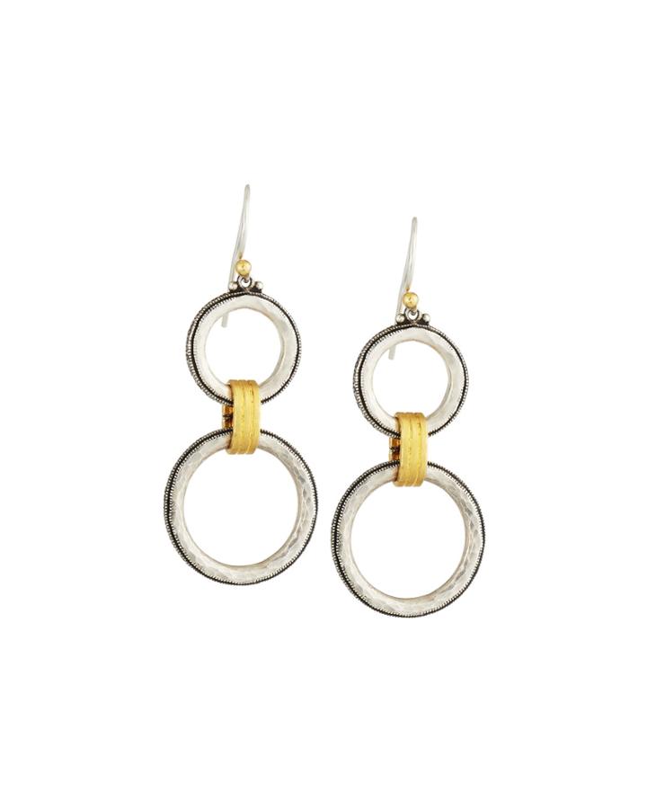 Gurhan Two-tone Hoopla Drop Earrings, Women's, Size: